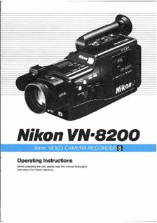 Nikon VN 8200 manual. Camera Instructions.